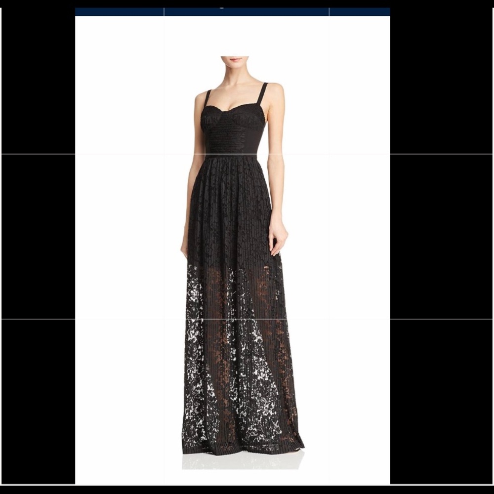 BLACK HALO lace maxi dress size 4